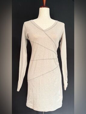 Athleta Cream Long Sleeve Dress